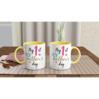 Personalised - My First Mother's Day - 11oz Ceramic Mug Personalised 11oz Mug customise Globally Fulfilled Mum personalise