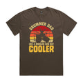 Drummer Dad AS Colour Heavy Faded Tee Unisex Faded brown Heavy Faded T-shirt Dad Music Printed In Australia