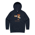 Even My Coffee Needs Coffee - Womens Hoodie Navy Womens Hoodie Coffee Printed In Australia