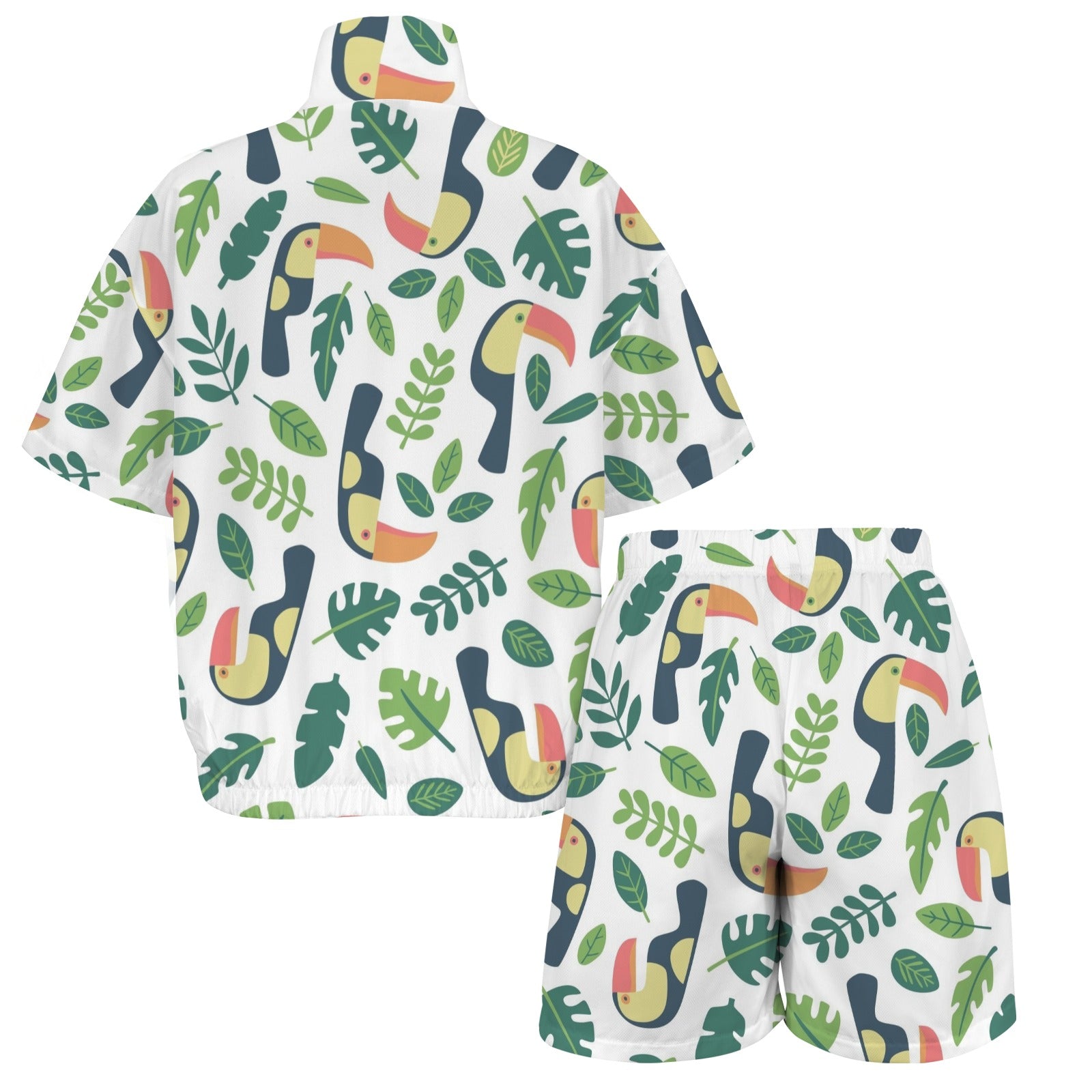 Toucans Women's Windbreaker Short Set Women's Windbreaker Short Set animal Printed Offshore
