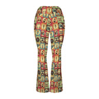 Retro Life High Waist Crossover Tummy Control Flare Leggings High Waist Flare Leggings Printed Offshore Retro