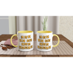 Personalised - Lay It On The Table - White 11oz Ceramic Mug with Colour Inside Personalised 11oz Mug Games Globally Fulfilled