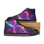 DNA Glow - Kids High Top Canvas Shoes