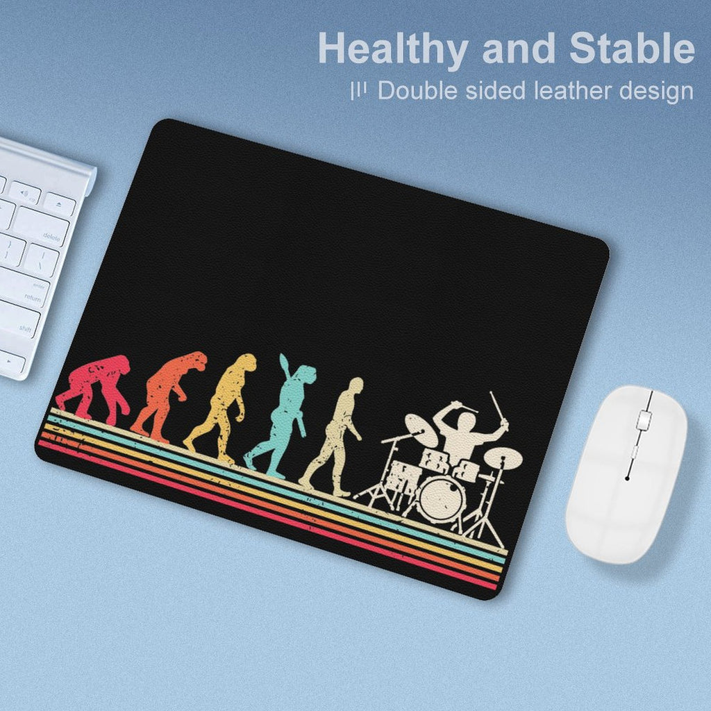 Evolution Of A Drummer Leather Mouse Pad Leather Mouse Pad Music Printed Offshore