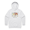 Life's Got Me In A Spin, Sloth Cassette Tape Women's AS Colour Hoodie White Marle Womens Hoodie animal Music Printed In Australia Retro