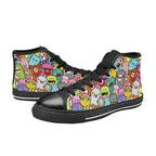 Happy Monsters - Men's High Top Canvas Shoes