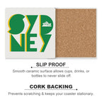 Sydney - Ceramic Coasters (Square) Ceramic Coasters Printed Offshore