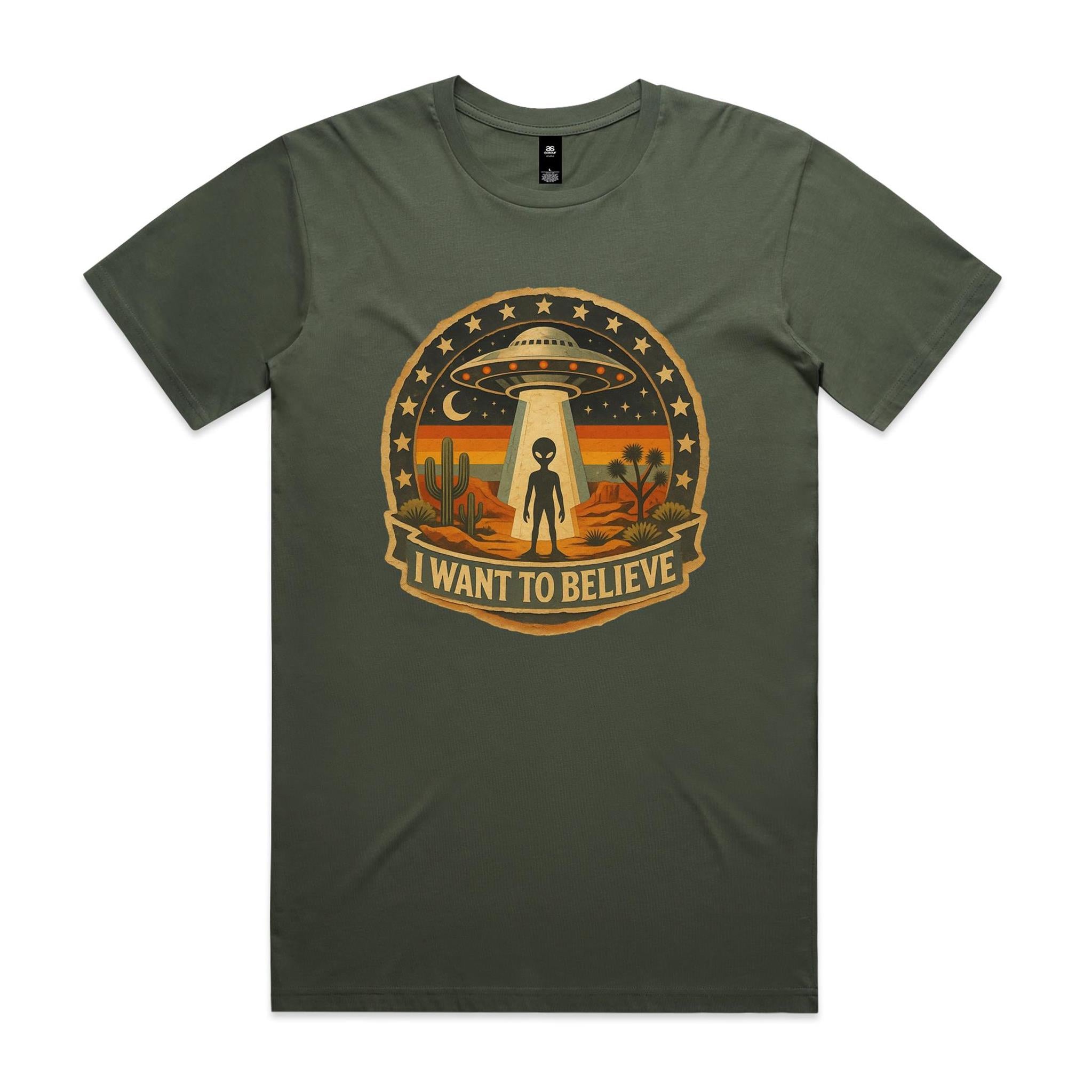 I Want To Believe Vintage UFO Men's AS Colour T-shirt