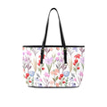 Floral Watercolour PU Leather Tote Bag Large One Size Leather Tote Bag-Large Printed Offshore