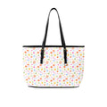Abstract Colourful Shapes PU Leather Tote Bag Large One Size Leather Tote Bag-Large Printed Offshore