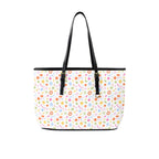 Abstract Colourful Shapes PU Leather Tote Bag Large One Size Leather Tote Bag-Large Printed Offshore