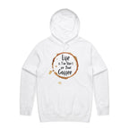 Life Is Too Short For Bad Coffee - Mens Hoodie White Mens Hoodie Coffee Printed In Australia