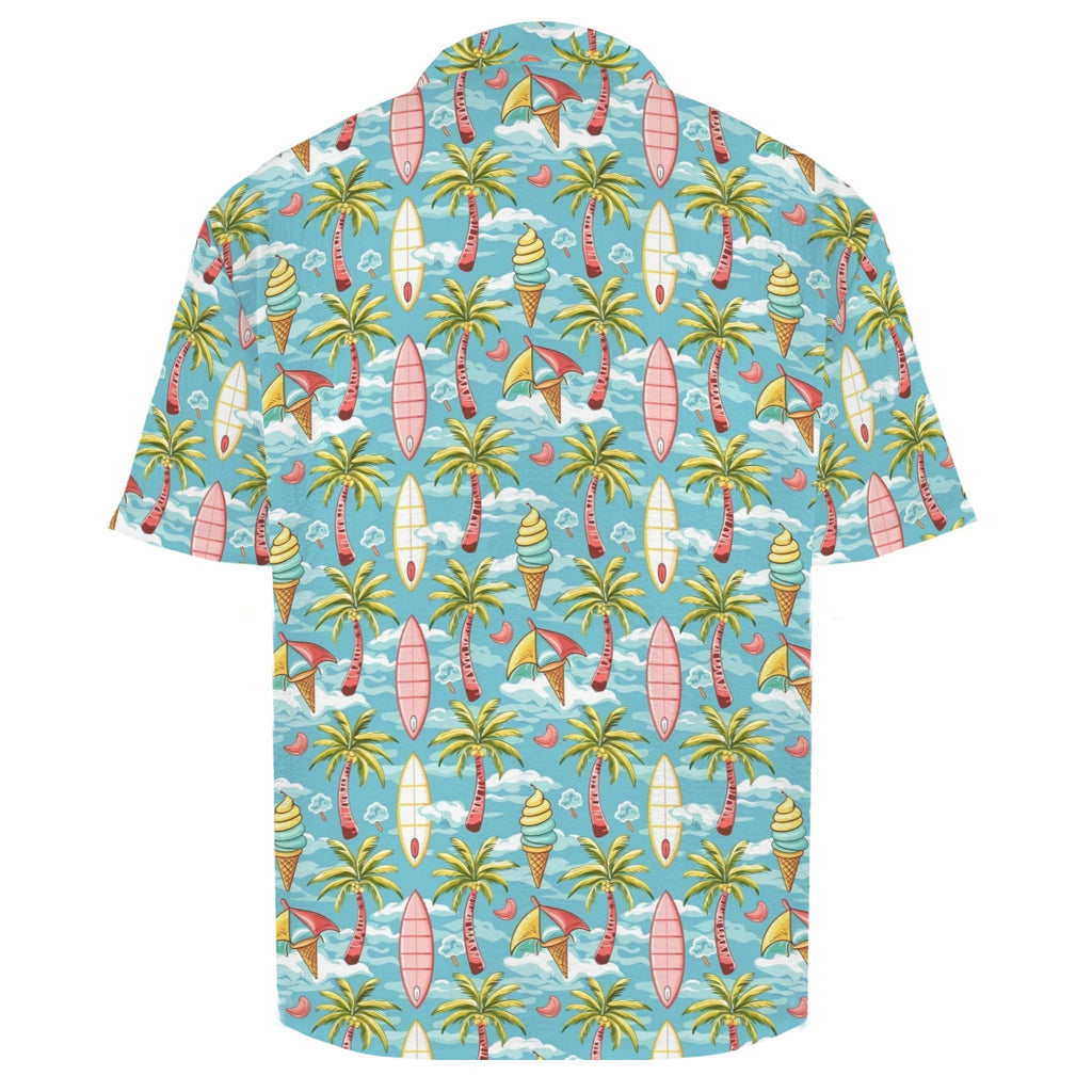 Summer Surf Men's Crinkle Hawaiian Shirt