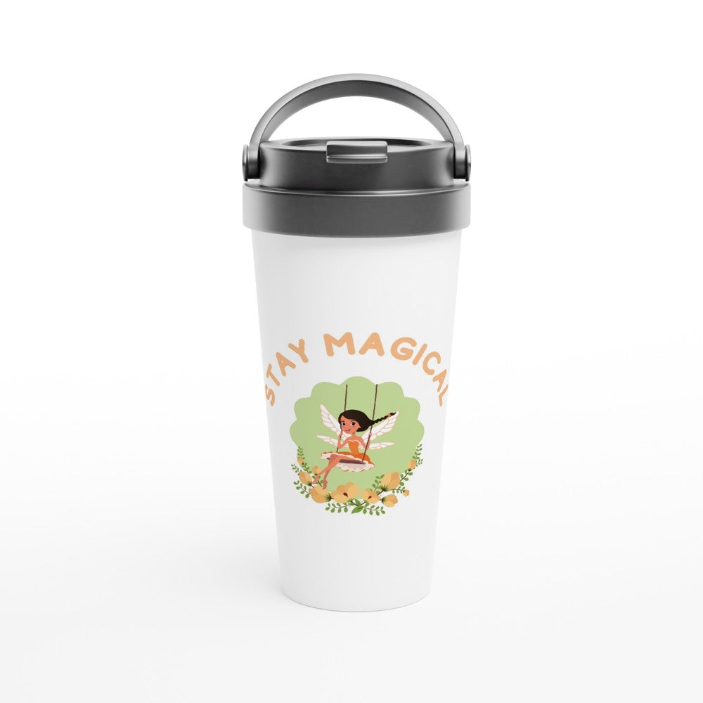 Stay Magical - White 15oz Stainless Steel Travel Mug Default Title Travel Mug Coffee Globally Fulfilled magic