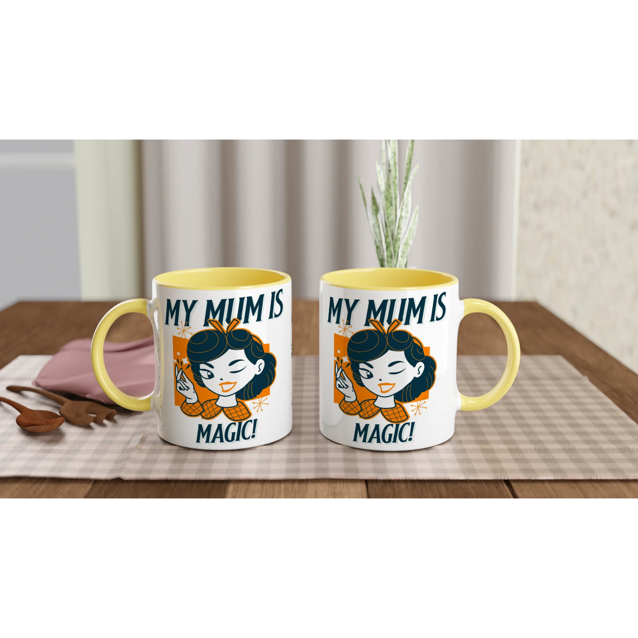 Personalise - My Mum Is Magic - White 11oz Ceramic Mug Personalised Mug customise Globally Fulfilled Mum personalise