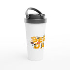 Best Dad, Music - White 15oz Stainless Steel Travel Mug Travel Mug Dad Globally Fulfilled Music