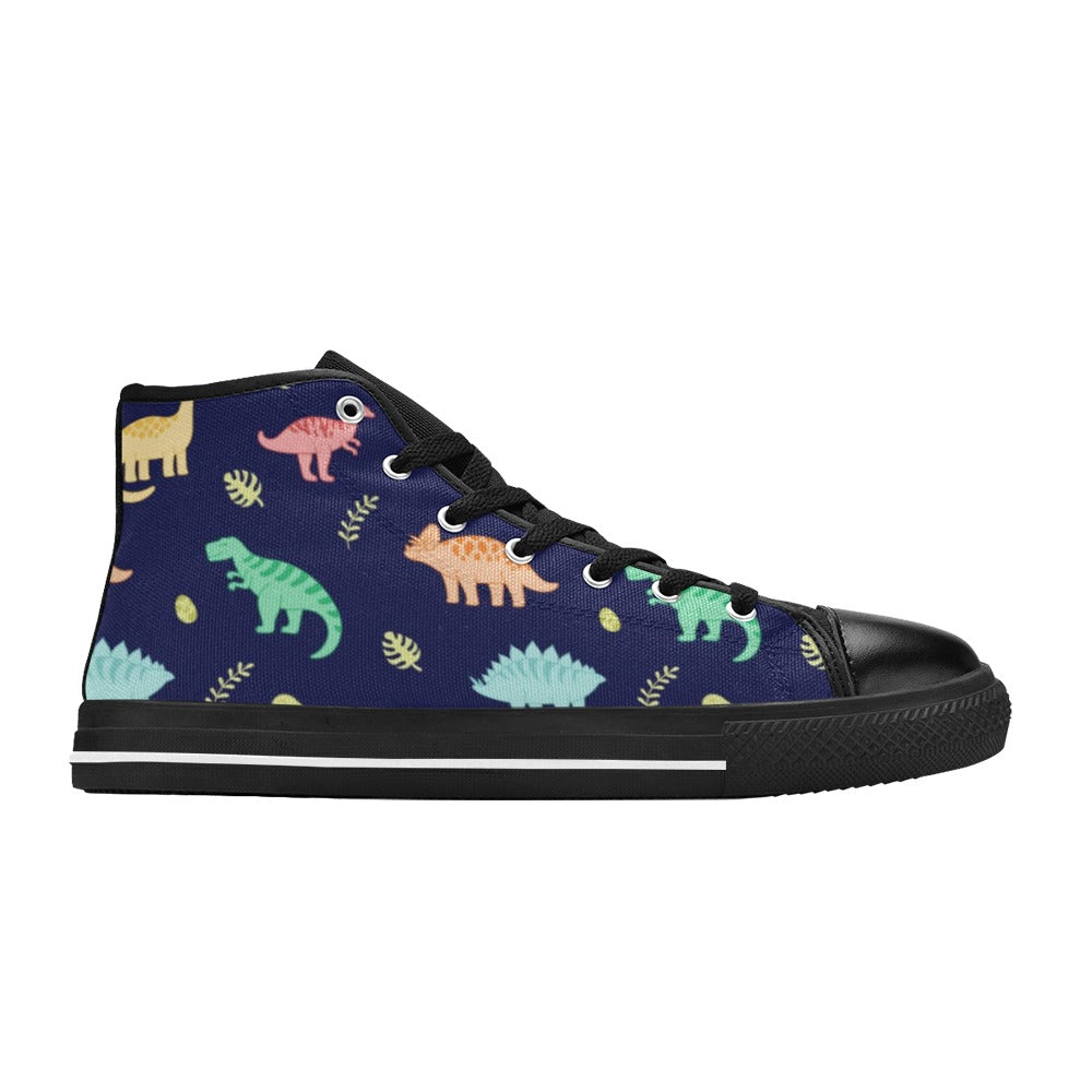 Dinosaurs - Men's High Top Canvas Shoes
