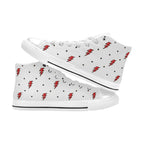 Red Lightning - Men's High Top Canvas Shoes