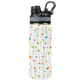 Heart Lines Insulated Water Bottle with Dual-Use Lid (18oz) One Size Insulated Water Bottle with Dual-Use Lid (18oz) Love Printed Offshore