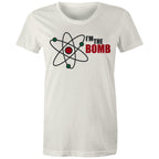 Atom, I'm The Bomb - Womens T-shirt Natural Womens T-shirt Printed In Australia Science