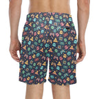 Video Game Men's Mid-Length Beach Shorts Men's Mid-Length Beach Shorts Games Printed Offshore Retro