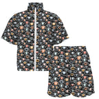 Eyes On Black Women's Windbreaker Short Set Women's Windbreaker Short Set Printed Offshore