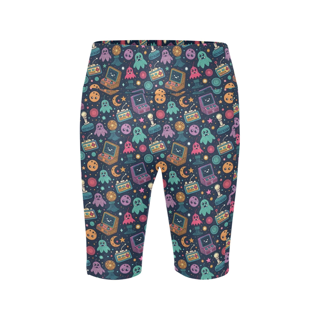 Space Arcade Women's Bike Shorts With Side Pockets