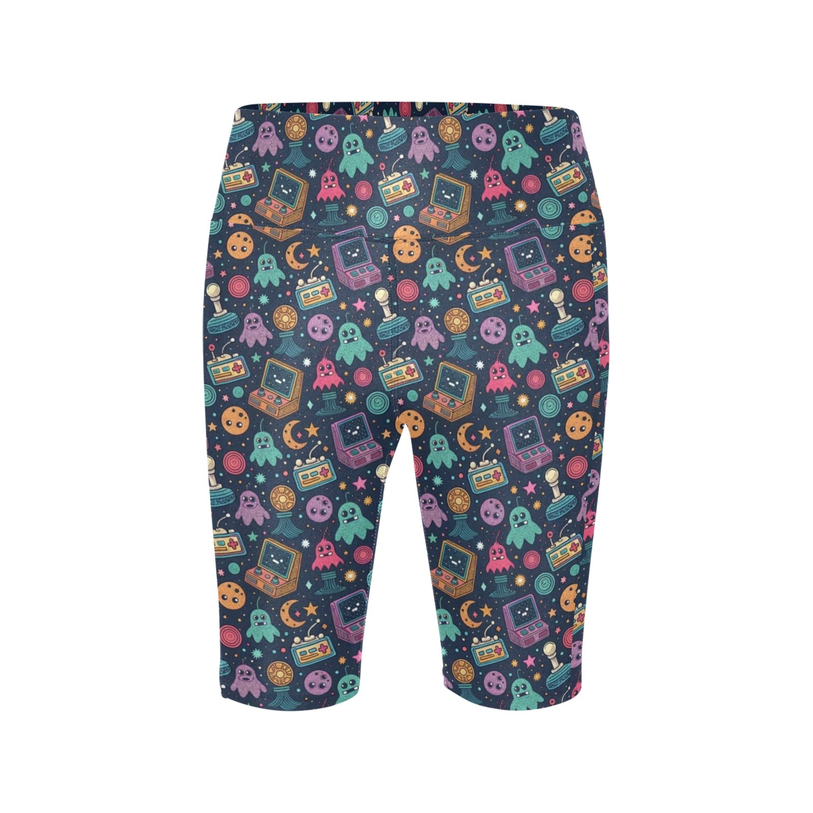Space Arcade Women's Bike Shorts With Side Pockets