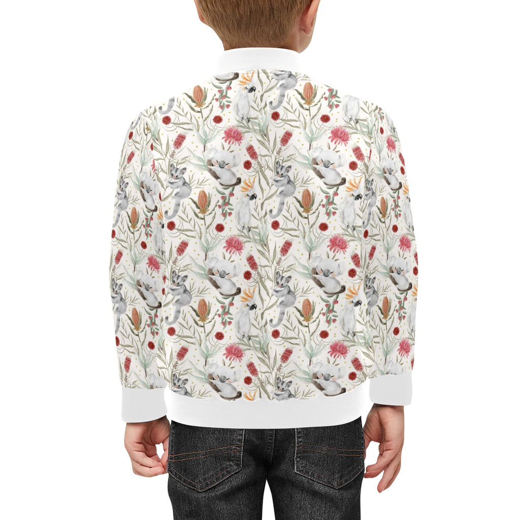 Australian Plants And Animals Kids Bomber Jacket