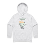 Coffee Time - Womens Hoodie White Marle Womens Hoodie Coffee Printed In Australia