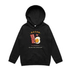 Bacon, You Are Truly Eggcellent - Kids Hoodie Black Kids Hoodie Printed In Australia