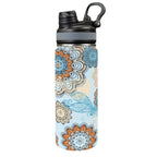 Blue Butterfly Flower - Insulated Water Bottle with Dual-Use Lid (18oz) One Size Insulated Water Bottle with Dual-Use Lid (18oz) Plants Printed Offshore