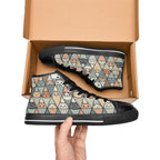 Diamond Cat Pattern Women's High Top Canvas Shoes Womens Classic High Top Shoes animal Printed Offshore
