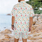 Ukulele Men's Hawaiian Shirt & Shorts Set Men's Hawaiian Shirt & Shorts Set Music Printed Offshore