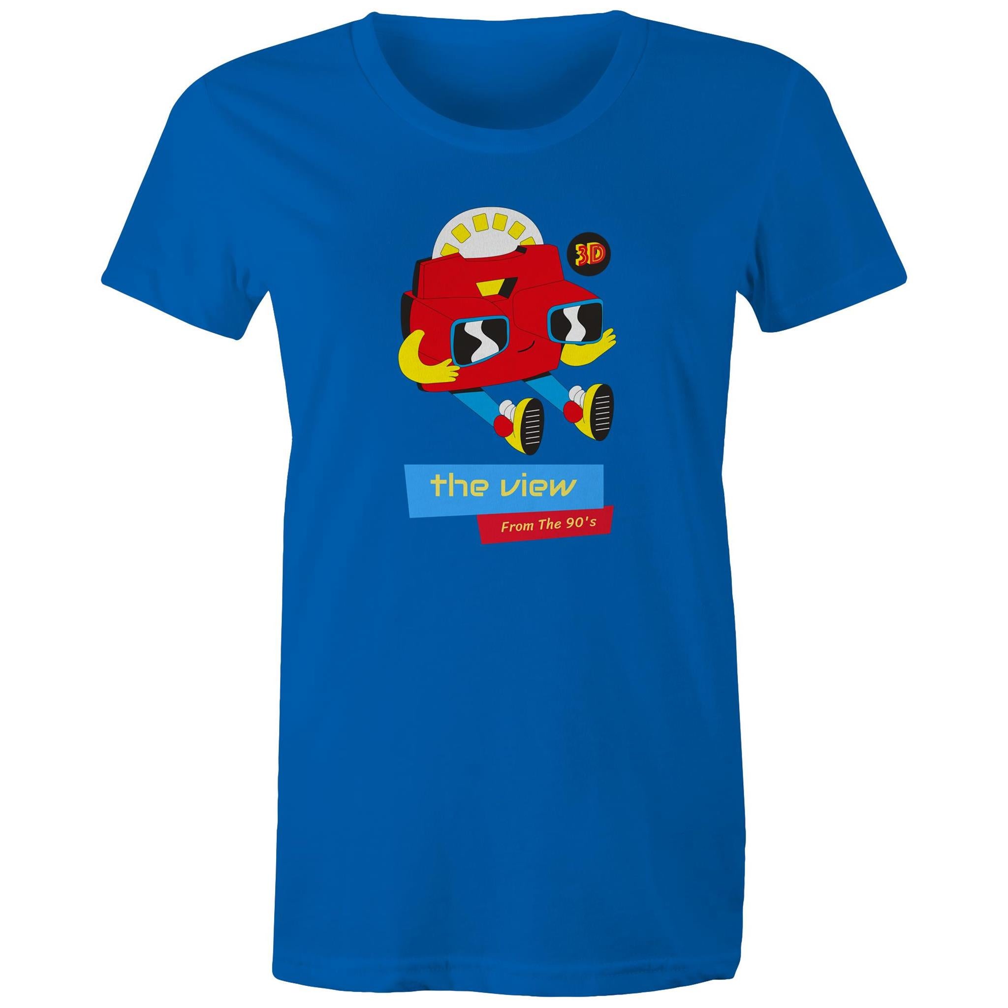 The View From The 90's - Womens T-shirt Bright Royal