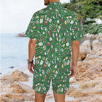 Science Love Men's Hawaiian Shirt & Shorts Set Men's Hawaiian Shirt & Shorts Set Printed Offshore Science