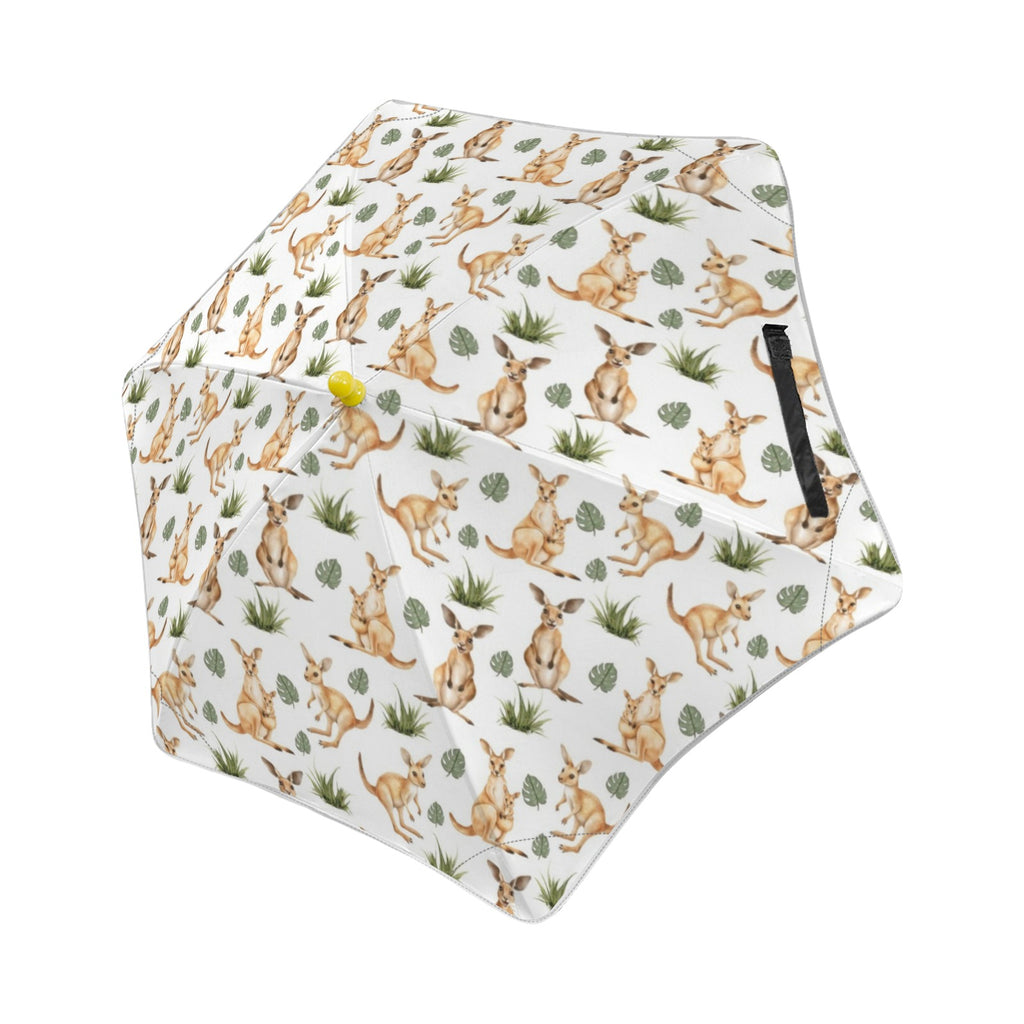 Kangaroos Kids Safe Round Corner Umbrella One Size Kids Safe Round Corner Umbrella animal Printed Offshore