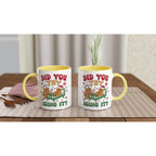Gingerbread, Did You Try Icing It White 11oz Ceramic Mug with Colour Inside Christmas Colour Mug Christmas Globally Fulfilled