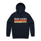 Music Teacher, Limited Edition - Mens Hoodie Navy Mens Hoodie Music Printed In Australia Teacher