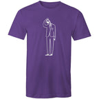 Coffee Brain - Mens T-Shirt Purple Mens T-shirt Coffee Printed In Australia
