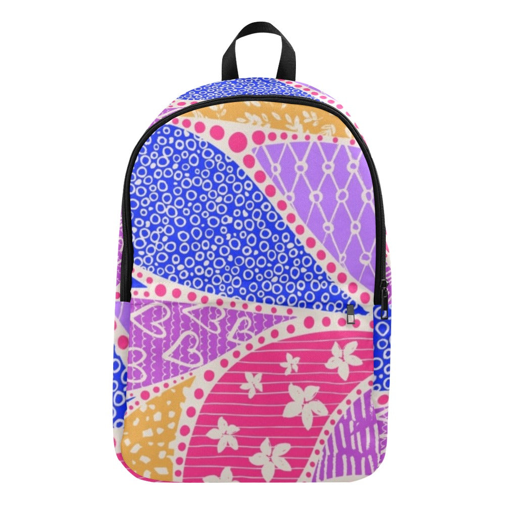 Pink Swirl - Fabric Backpack