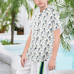 Astronauts And Rocket Ships Senior Kids Hawaiian Shirt
