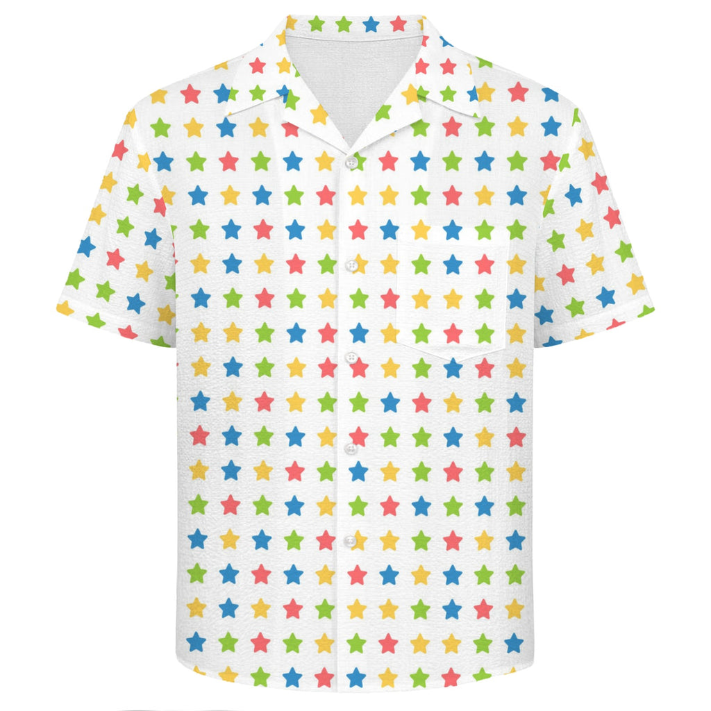Stars Men's Crinkle Hawaiian Shirt