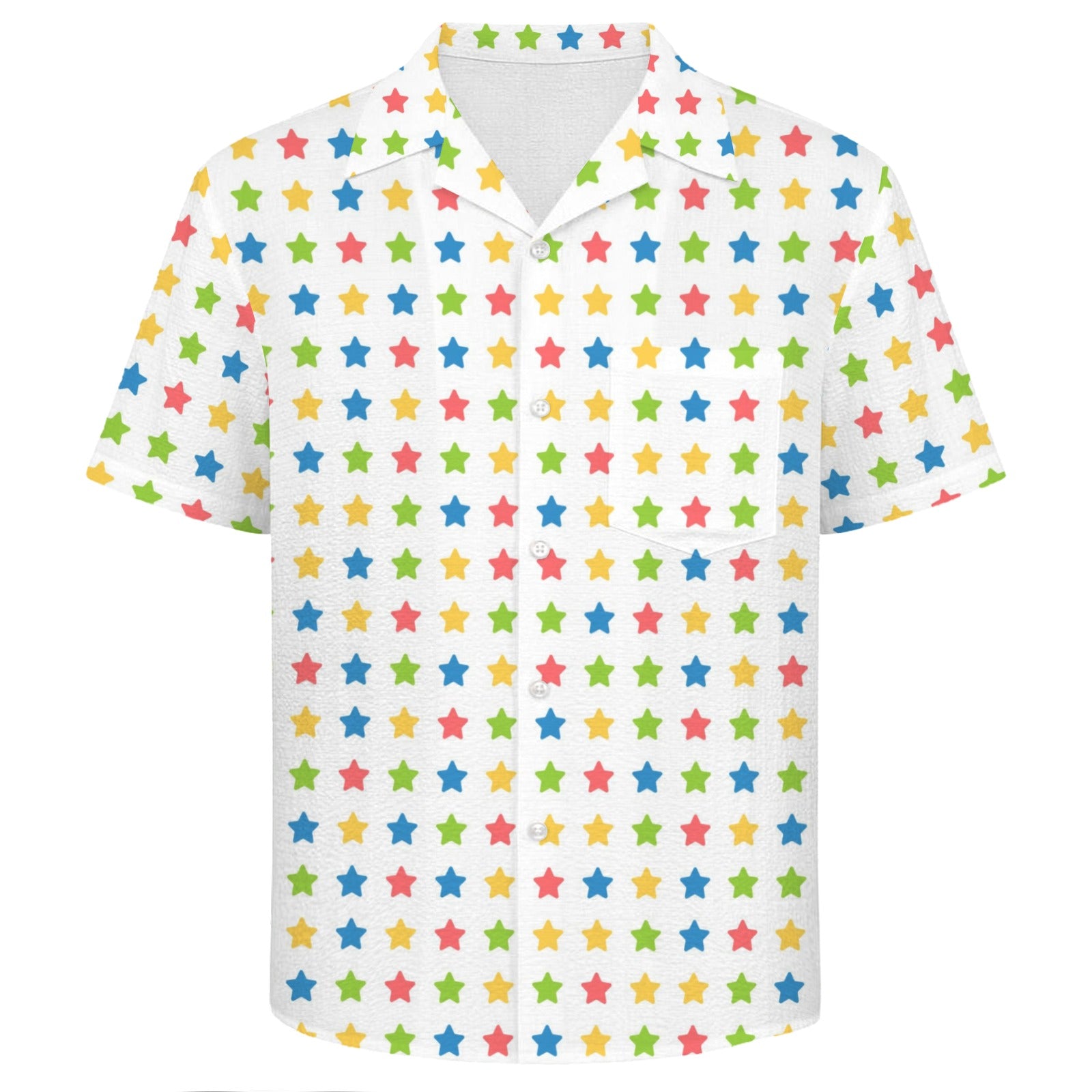 Stars Men's Crinkle Hawaiian Shirt