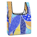 Blue Swirl Collapsible Shopping Bag white One size Foldable Shopping Bag Printed Offshore