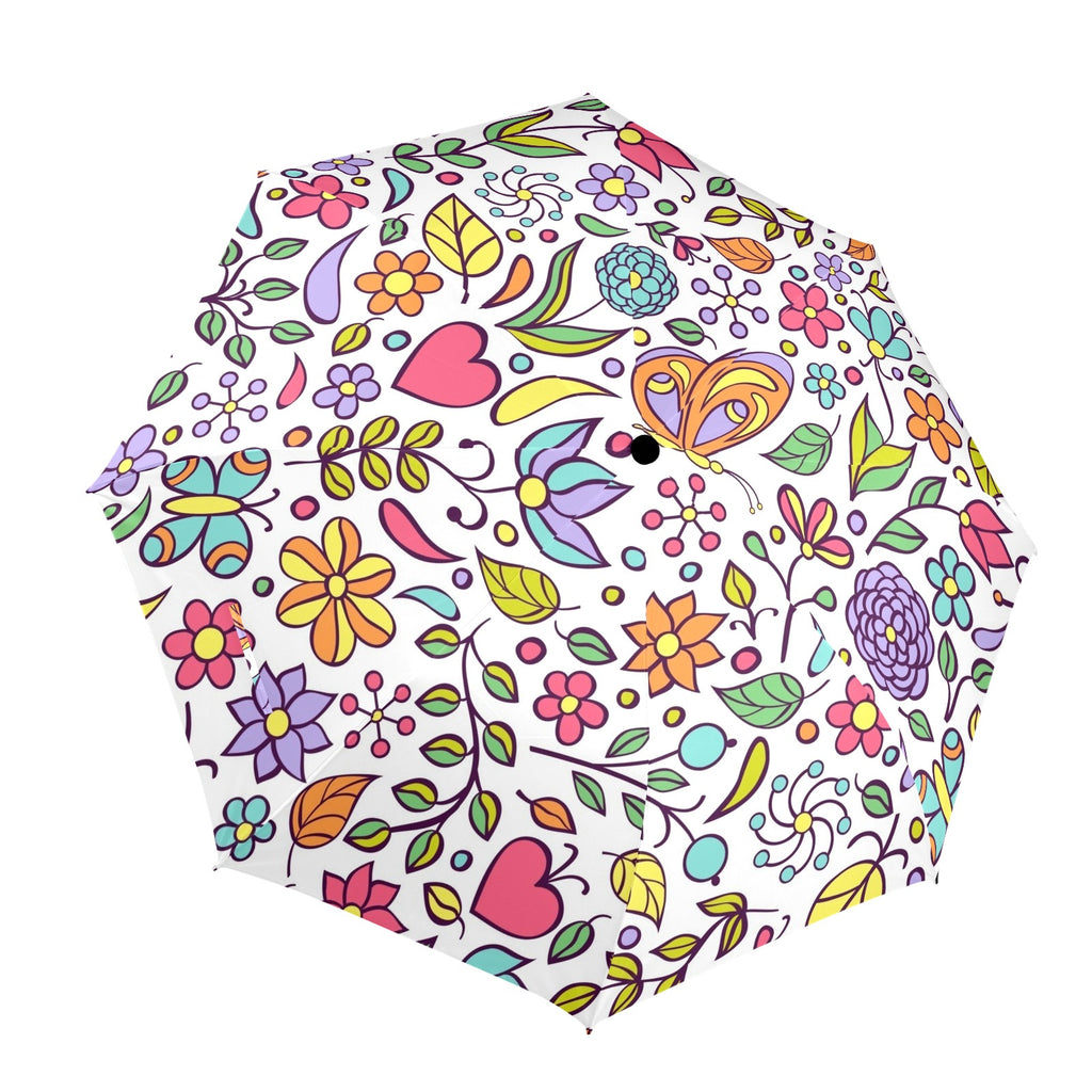 Hippie Butterfly And Flowers - Umbrella