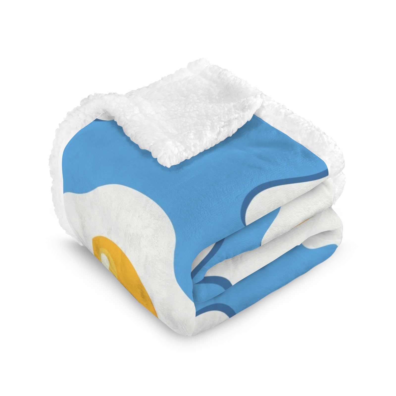 Fried Eggs - Double-Layer Fleece Blanket 51"x59"