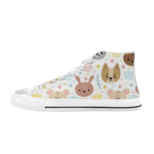 Baby Animals Kids High Top Canvas Shoes US6Y Kids High Top Canvas Shoes animal Printed Offshore