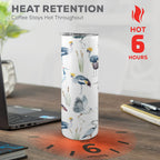 Crane Birds 20oz Tall Skinny Tumbler with Lid and Straw