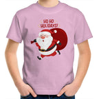Santa Ho Ho Holidays, Christmas - Kids Youth T-Shirt Pink Kids Christmas T-shirt Christmas Printed In Australia